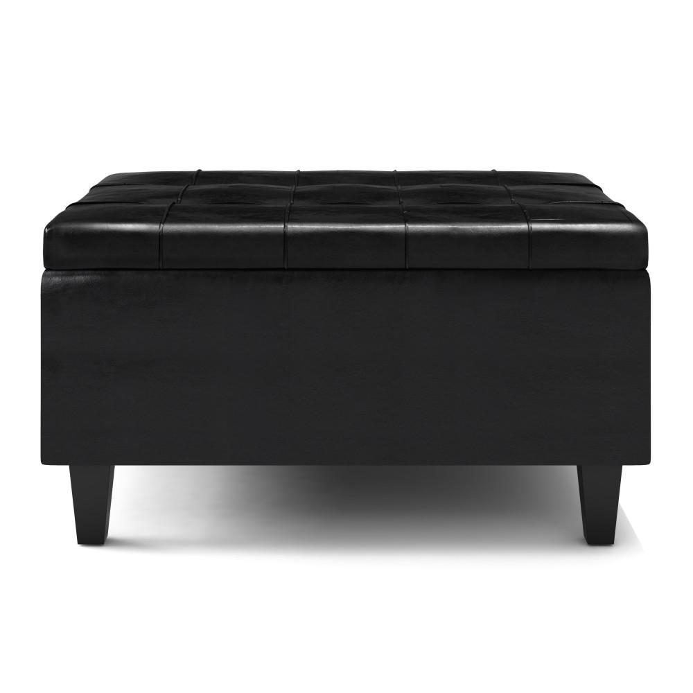 Harrison Small Coffee Table Ottoman in Vegan Leather