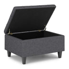 Harrison Small Coffee Table Ottoman in Linen