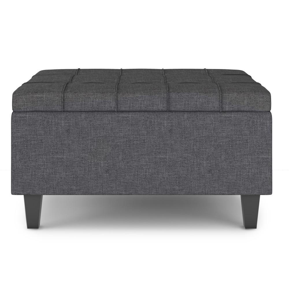 Harrison Small Coffee Table Ottoman in Linen