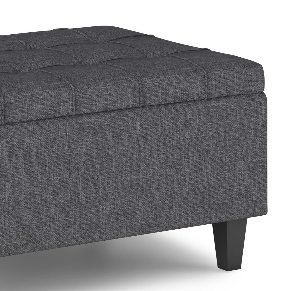 Harrison Small Coffee Table Ottoman in Linen