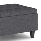 Harrison Small Coffee Table Ottoman in Linen