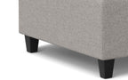 Harrison Small Square Coffee Table Storage Ottoman in Linen