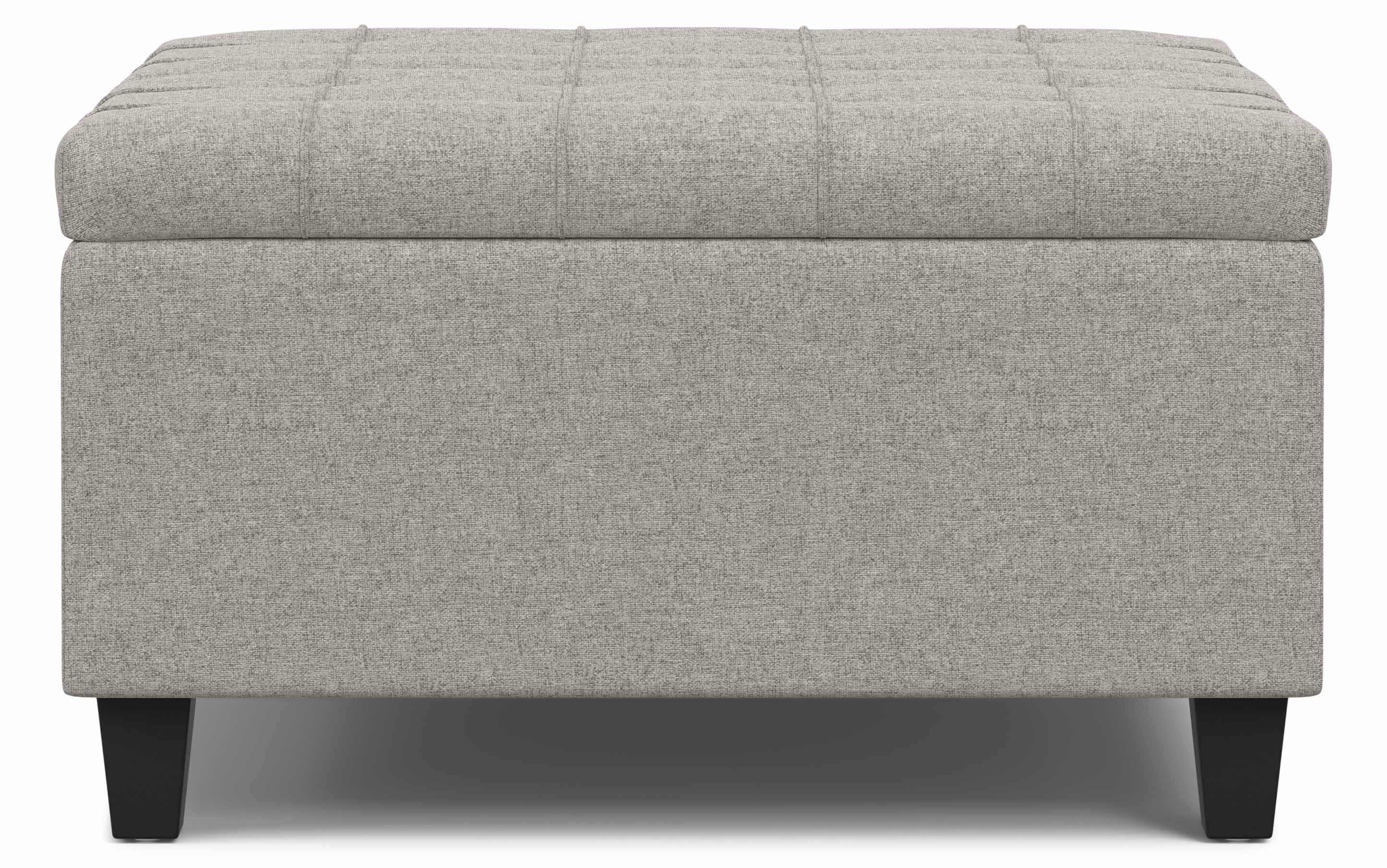 Harrison Small Square Coffee Table Storage Ottoman in Linen