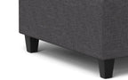 Harrison Small Square Coffee Table Storage Ottoman in Linen