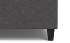 Harrison Small Square Coffee Table Storage Ottoman in Linen