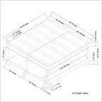 Ellis Table Ottoman in Vegan Leather