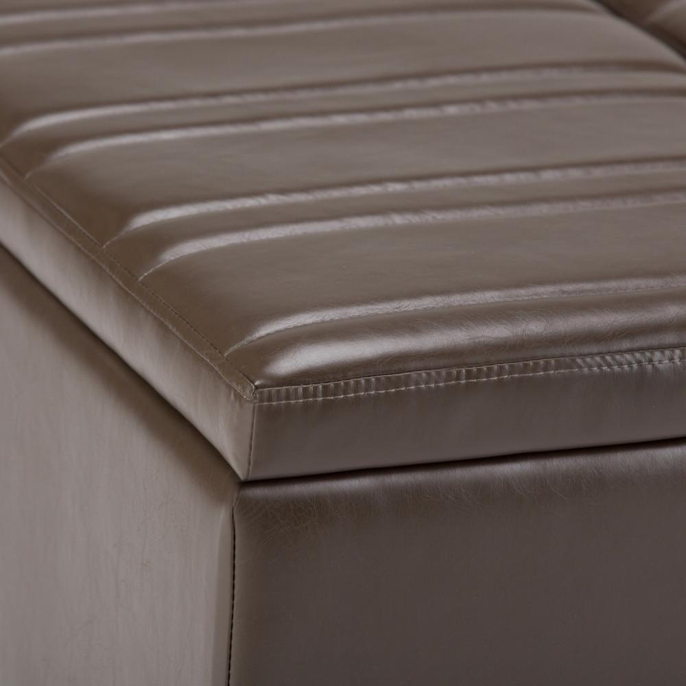 Ellis Table Ottoman in Vegan Leather