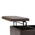Ellis Table Ottoman in Vegan Leather