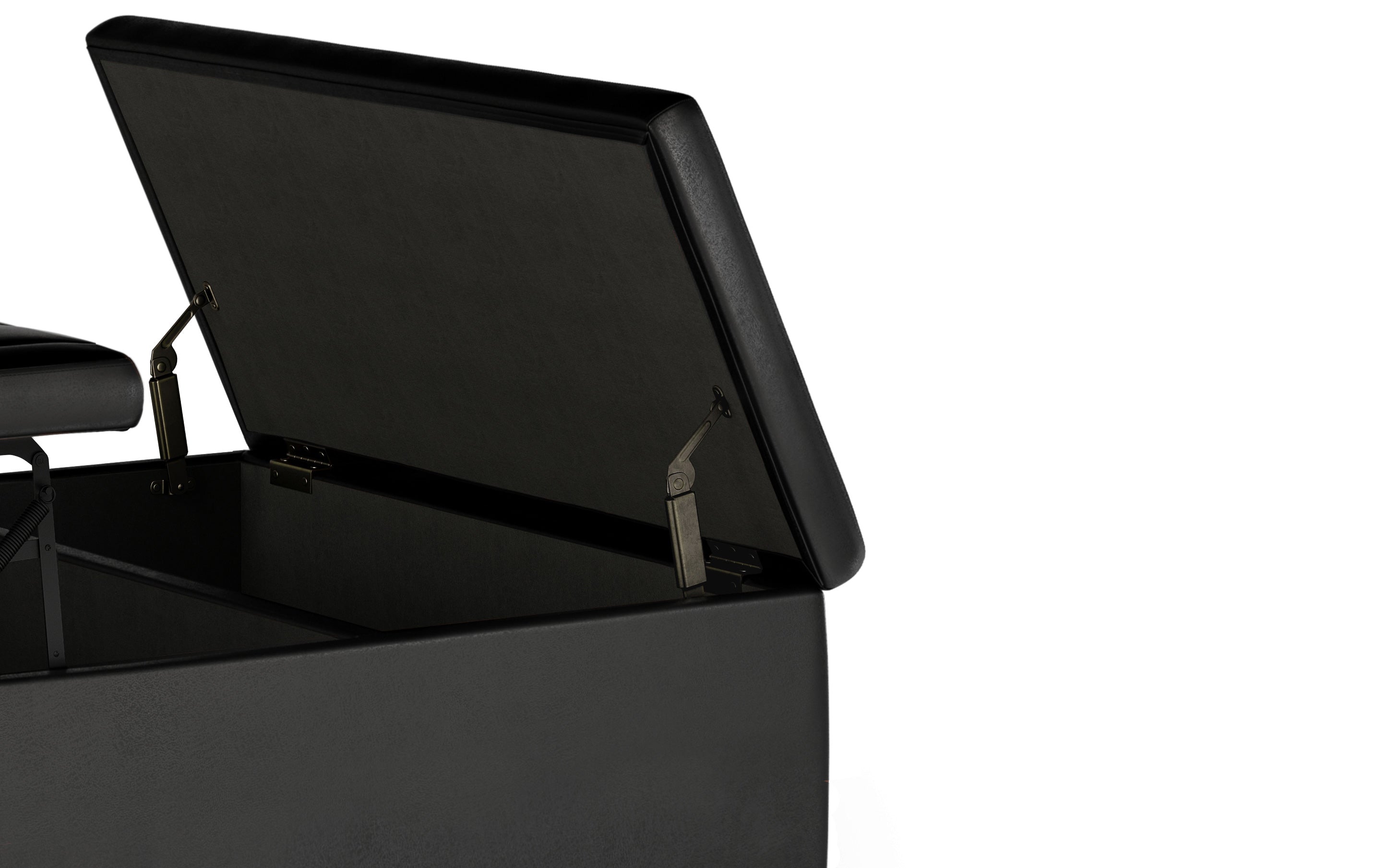 Ellis Table Ottoman in Distressed Vegan Leather