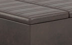 Ellis Table Ottoman in Distressed Vegan Leather