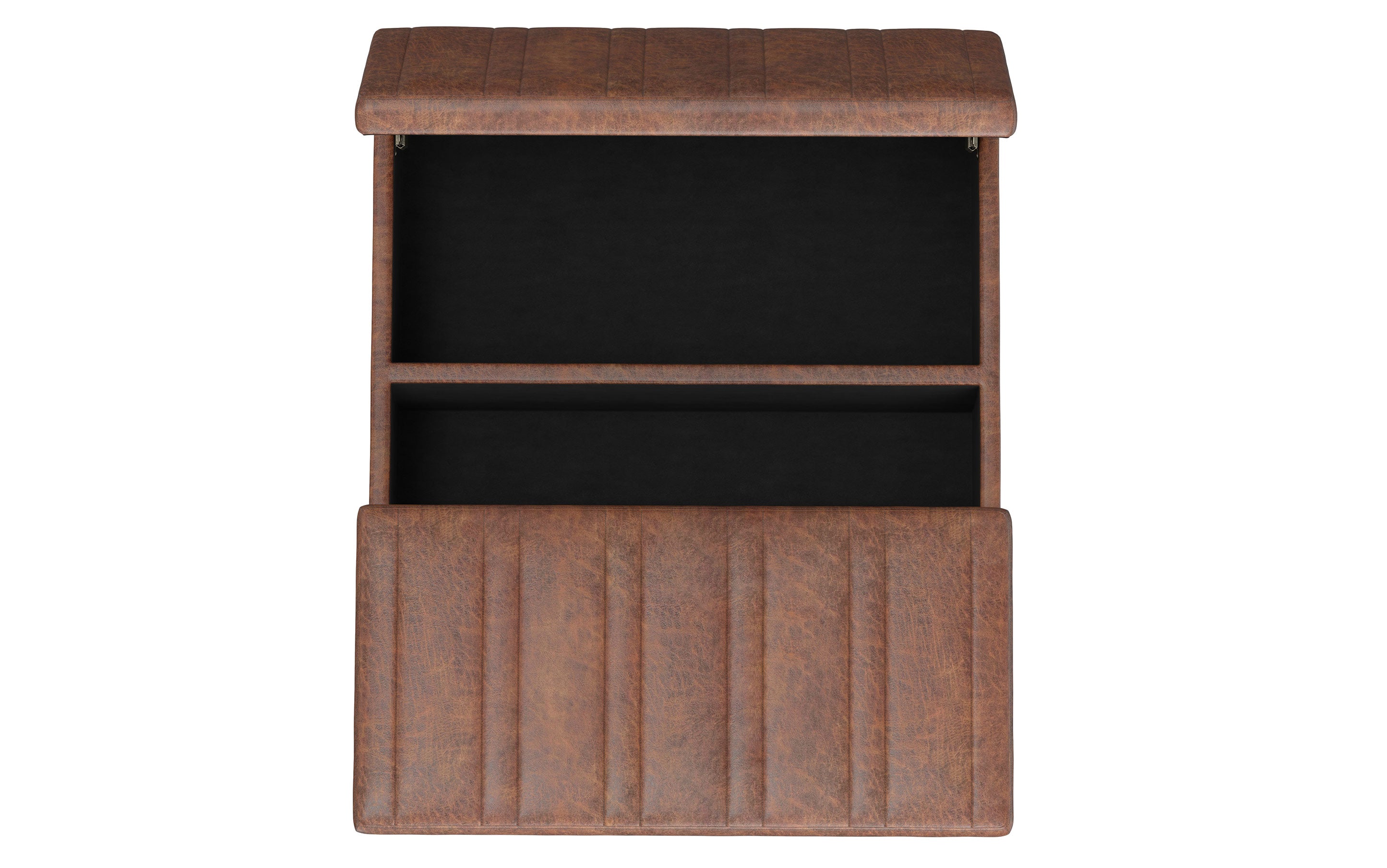 Ellis Table Ottoman in Distressed Vegan Leather