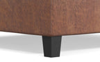 Ellis Table Ottoman in Distressed Vegan Leather