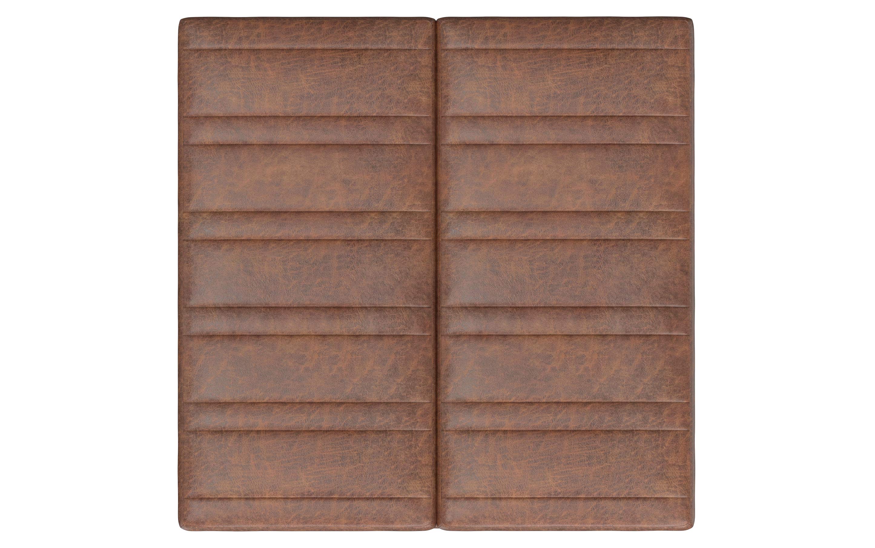 Ellis Table Ottoman in Distressed Vegan Leather