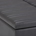 Ellis Table Ottoman in Vegan Leather