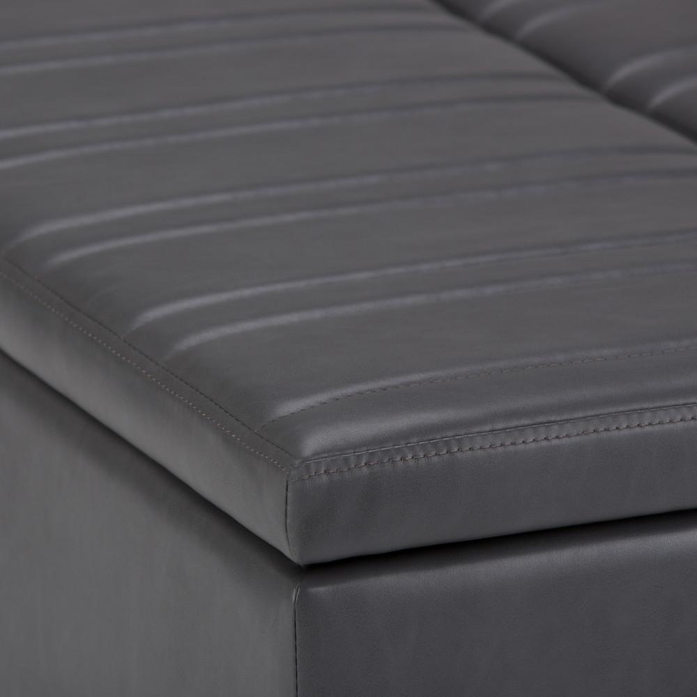 Ellis Table Ottoman in Vegan Leather