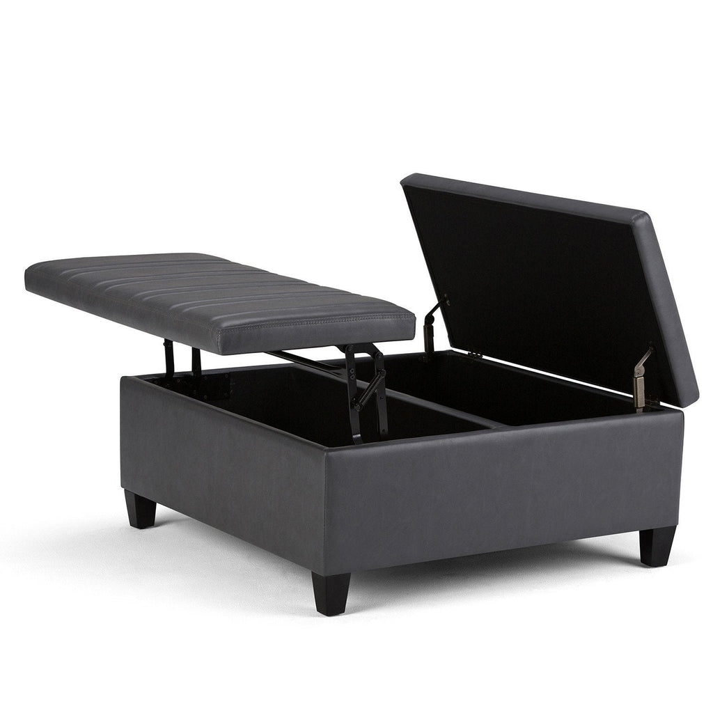 Ellis Table Ottoman in Vegan Leather