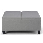 Ellis Table Ottoman in Dove Grey