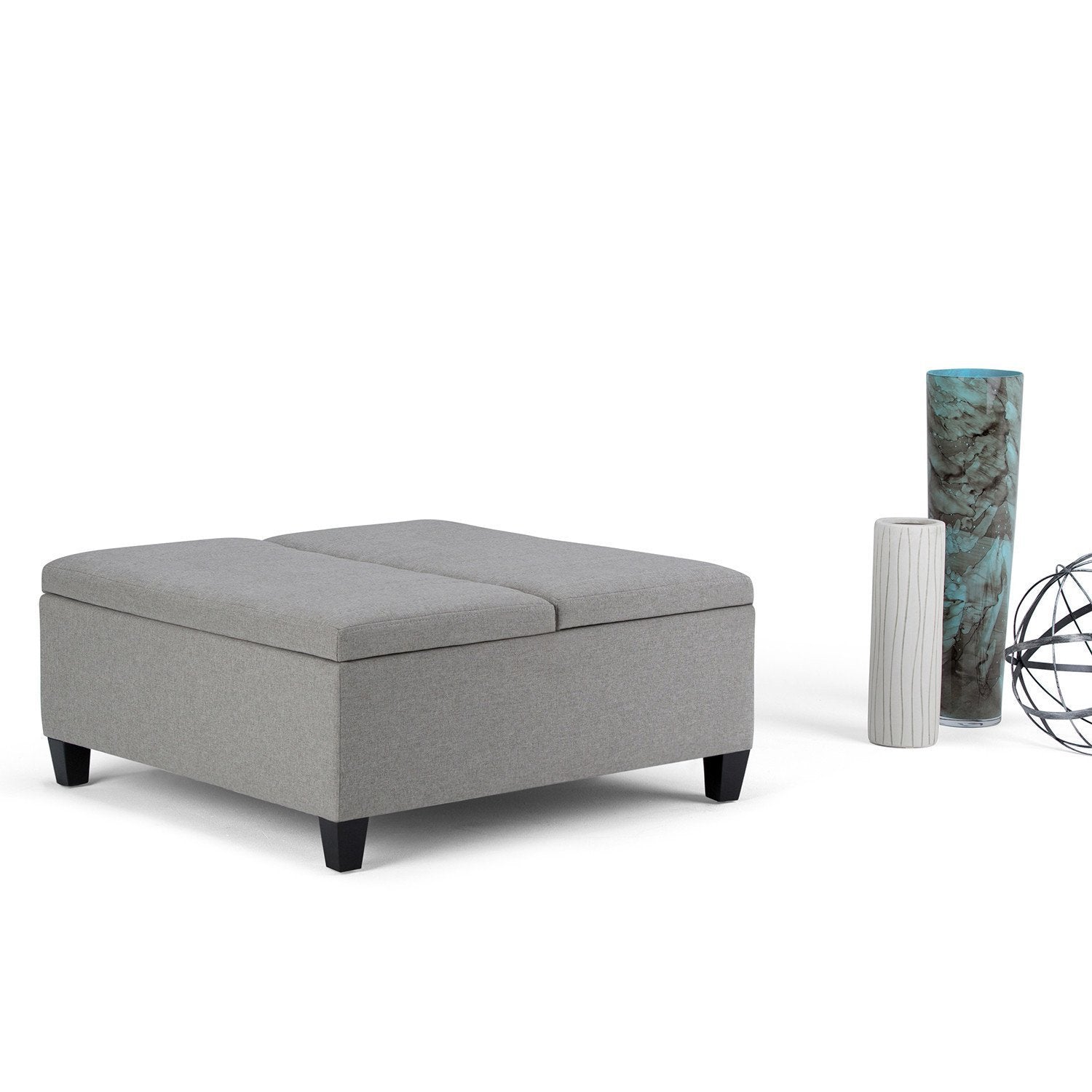 Ellis Table Ottoman in Dove Grey