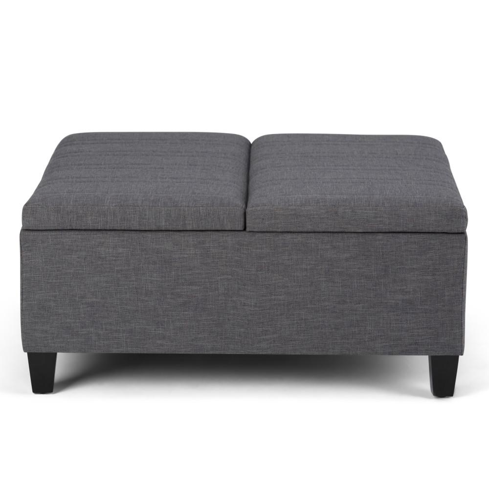 Ellis Table Ottoman in Linen