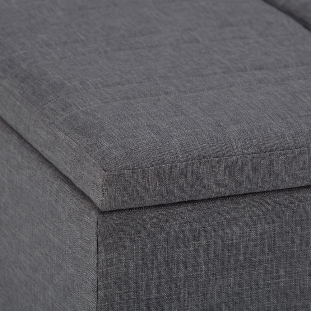 Ellis Table Ottoman in Linen