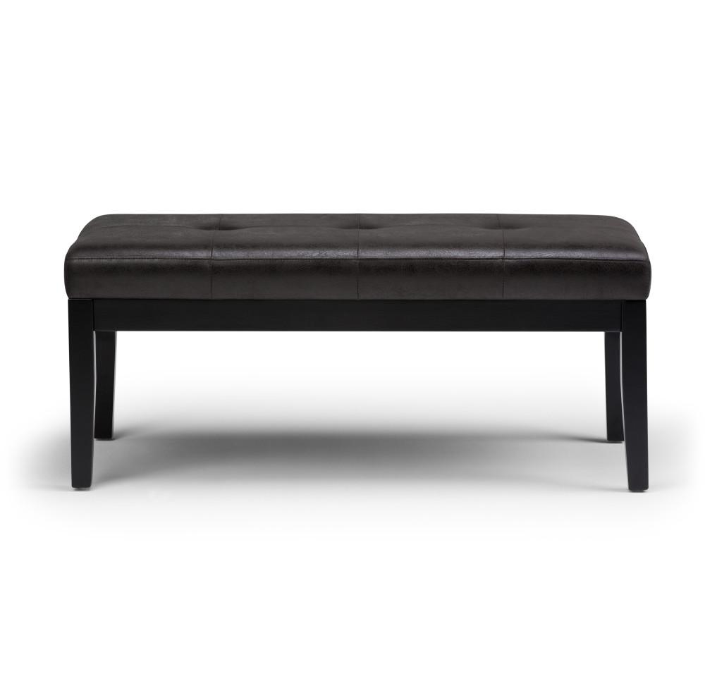 Lacey Ottoman Bench in Distressed Vegan Leather
