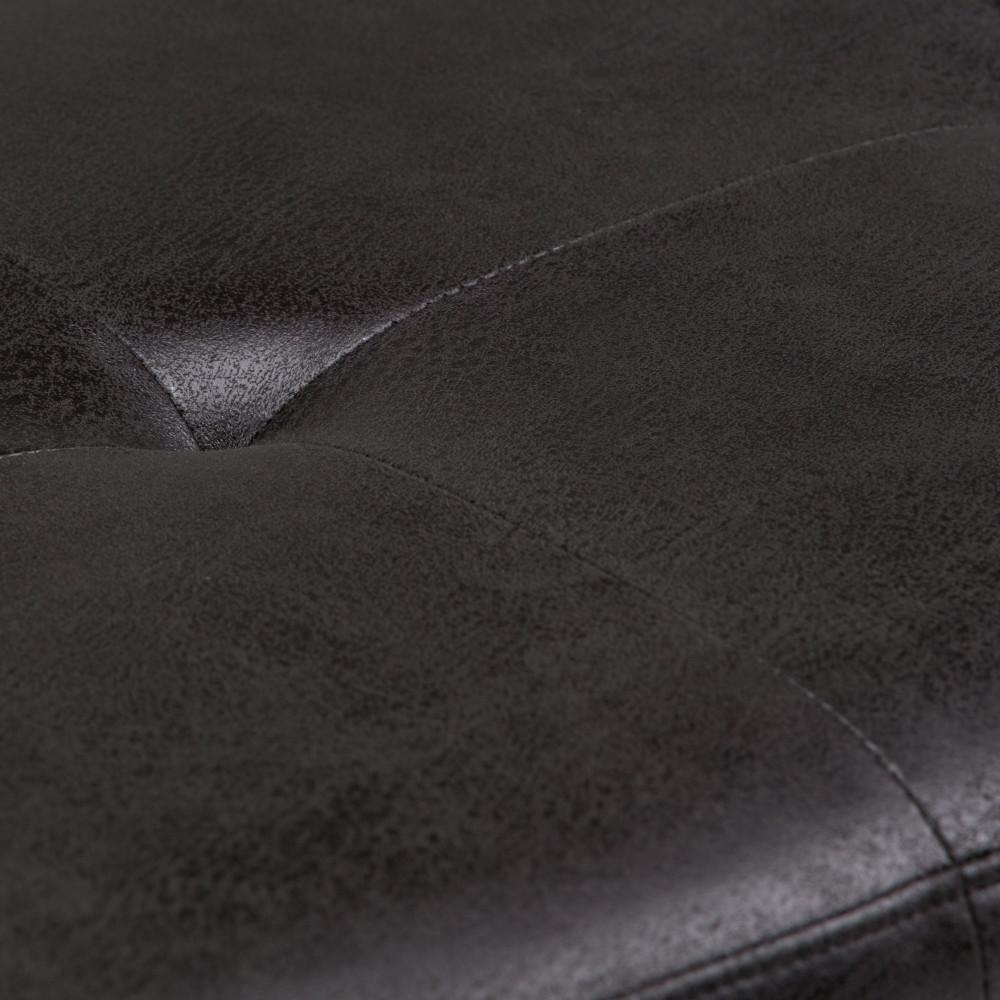 Lacey Ottoman Bench in Distressed Vegan Leather