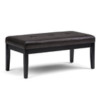 Lacey Ottoman Bench in Distressed Vegan Leather