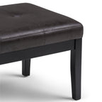 Lacey Ottoman Bench in Distressed Vegan Leather