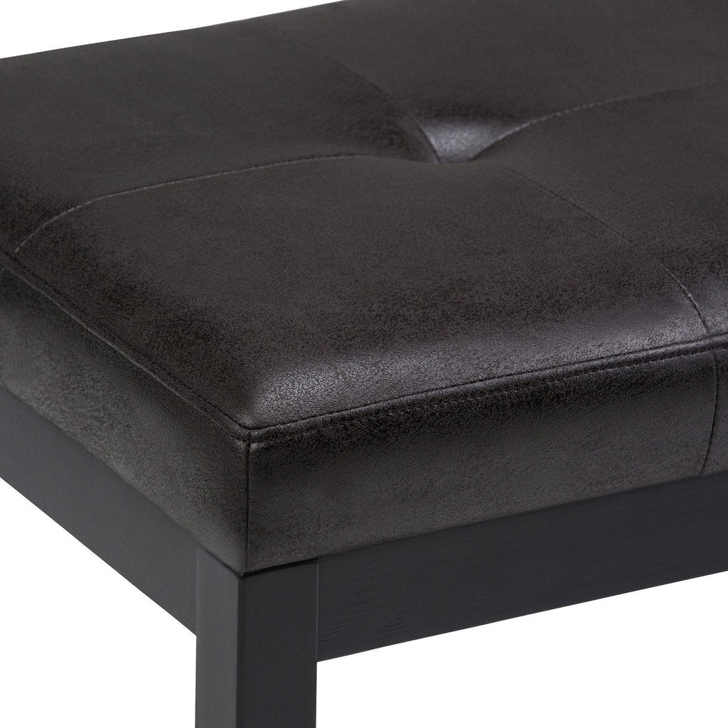 Lacey Ottoman Bench in Distressed Vegan Leather