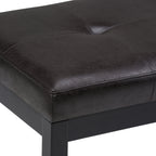 Lacey Ottoman Bench in Distressed Vegan Leather