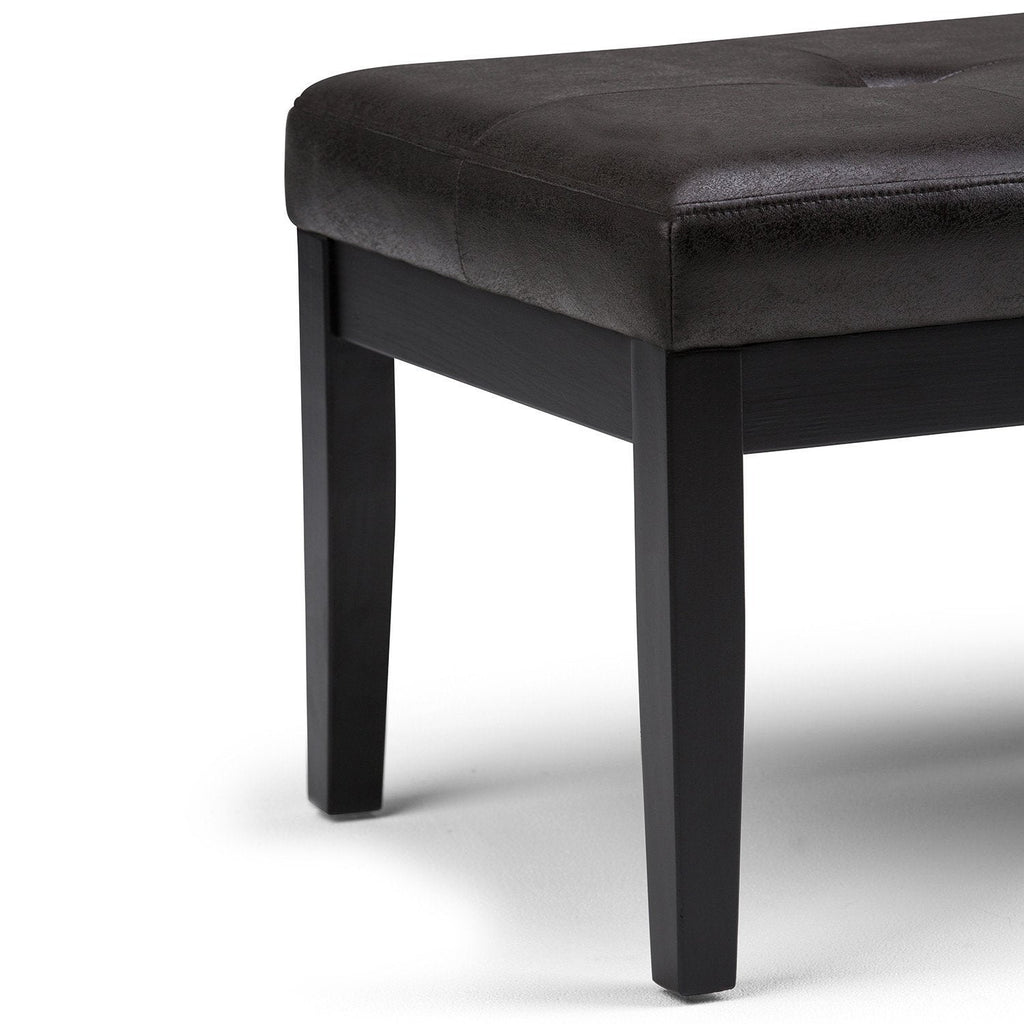 Lacey Ottoman Bench in Distressed Vegan Leather