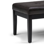 Lacey Ottoman Bench in Distressed Vegan Leather