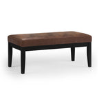 Lacey Ottoman Bench in Distressed Vegan Leather