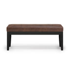 Lacey Ottoman Bench in Distressed Vegan Leather