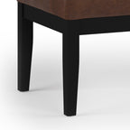 Lacey Ottoman Bench in Distressed Vegan Leather