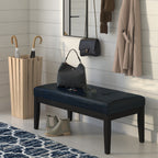 Lacey Ottoman Bench in Distressed Vegan Leather