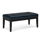 Lacey Ottoman Bench in Distressed Vegan Leather