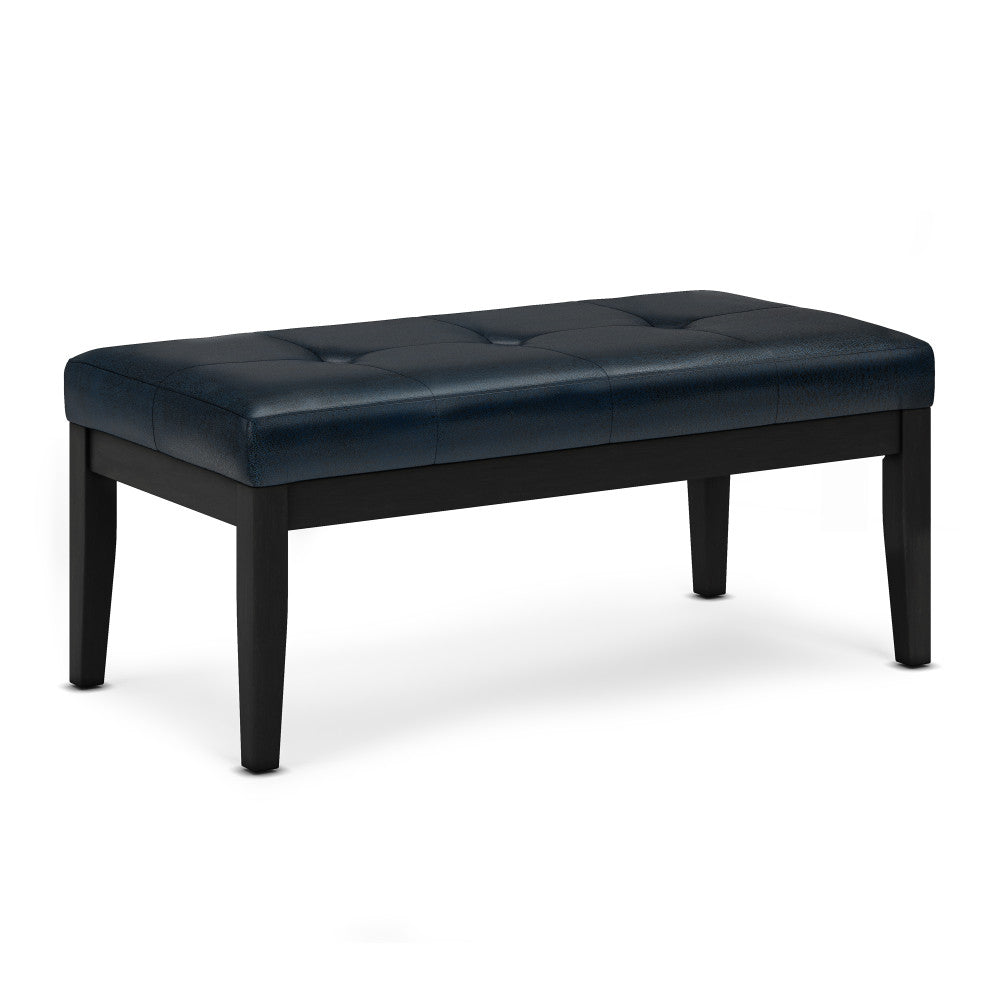 Lacey Ottoman Bench in Distressed Vegan Leather