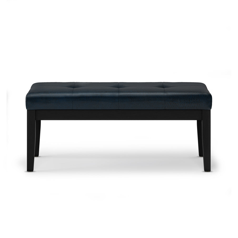 Lacey Ottoman Bench in Distressed Vegan Leather