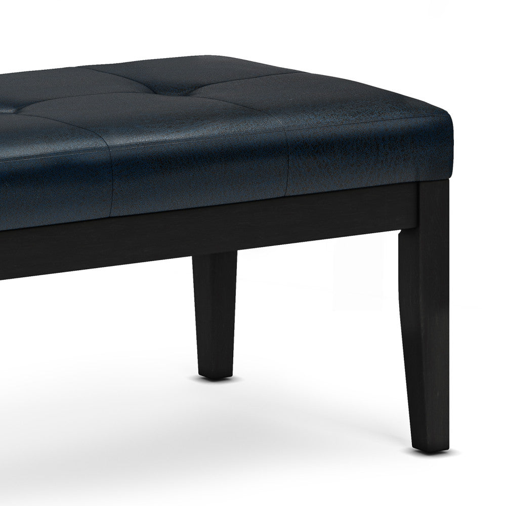Lacey Ottoman Bench in Distressed Vegan Leather
