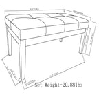 Lacey Ottoman Bench in Distressed Vegan Leather