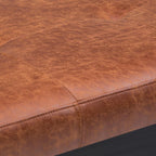 Lacey Ottoman Bench in Distressed Vegan Leather