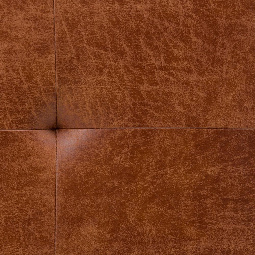 Lacey Ottoman Bench in Distressed Vegan Leather