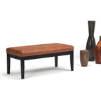 Lacey Ottoman Bench in Distressed Vegan Leather