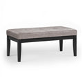 Lacey Ottoman Bench in Distressed Grey Taupe