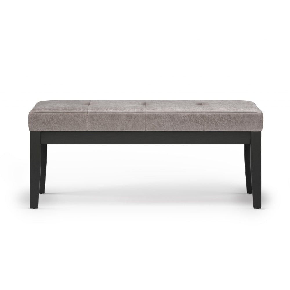 Lacey Ottoman Bench in Distressed Grey Taupe