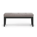 Lacey Ottoman Bench in Distressed Grey Taupe