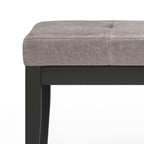 Lacey Ottoman Bench in Distressed Grey Taupe