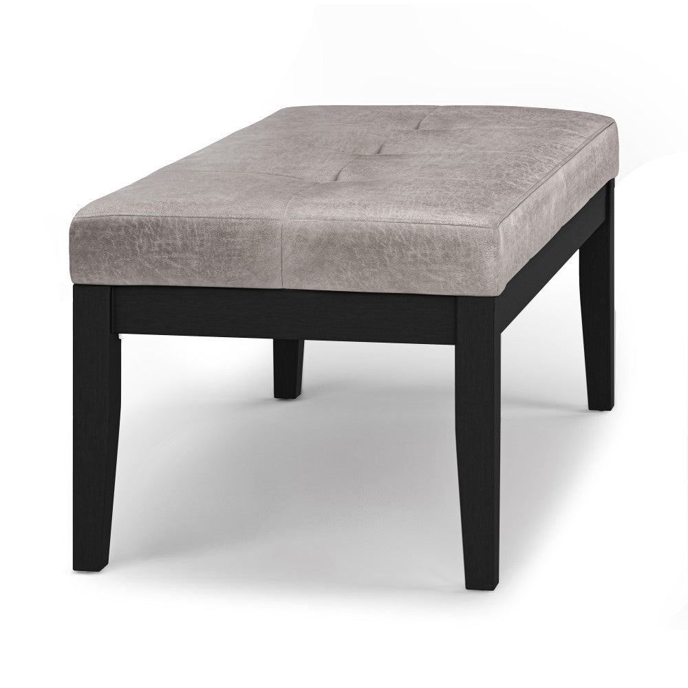 Lacey Ottoman Bench in Distressed Grey Taupe