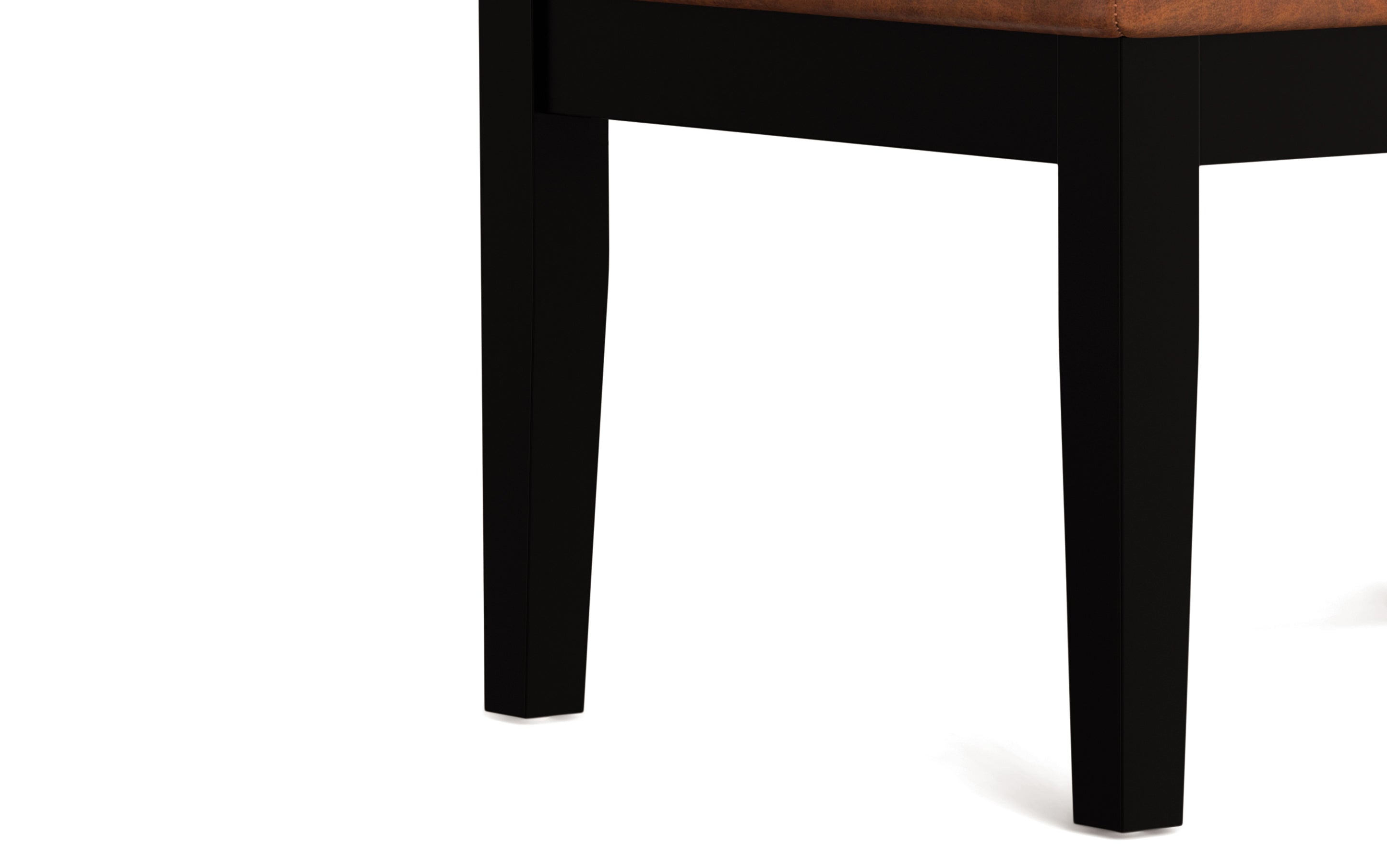 Lacey Small Tufted Ottoman Bench in Distressed Vegan Leather